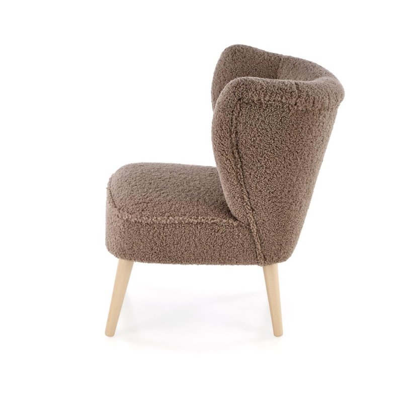 Čalouněné křeslo MOCCA tmavě hnědá