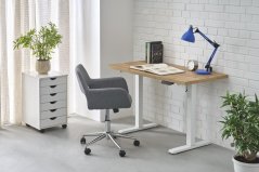 Výškově nastavitelný psací stůl B54 dub artisan/bílá