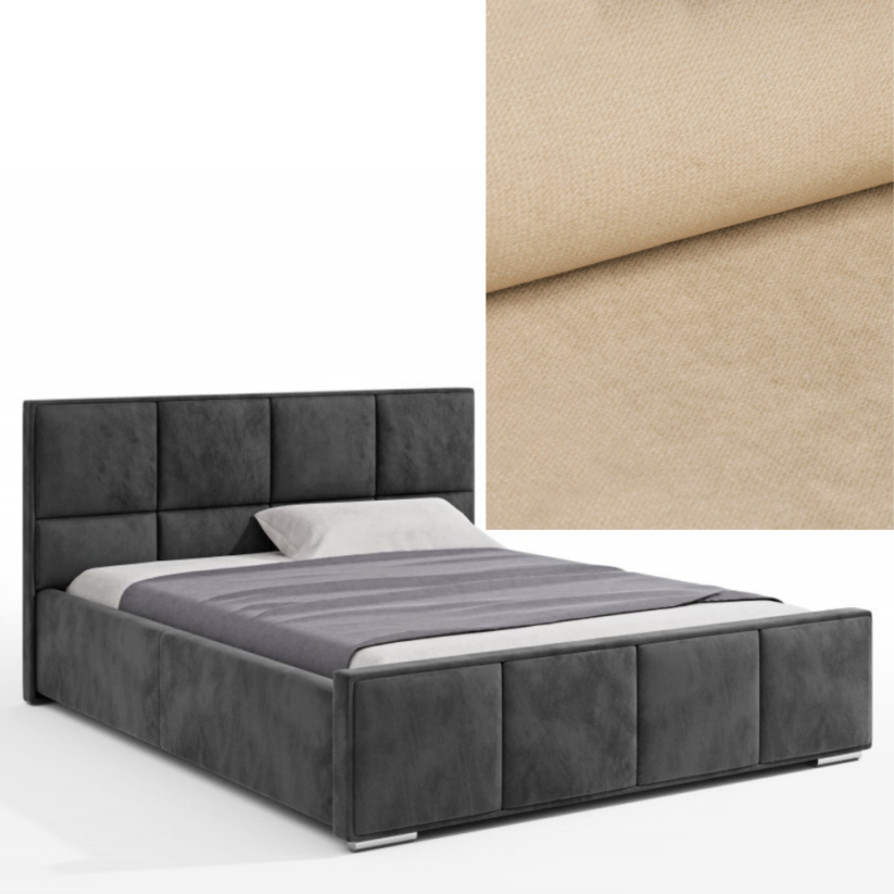 Čalouněná postel BELLA 120x200 výběr z barev - Výběr potahové látky (MD): KRONOS_35