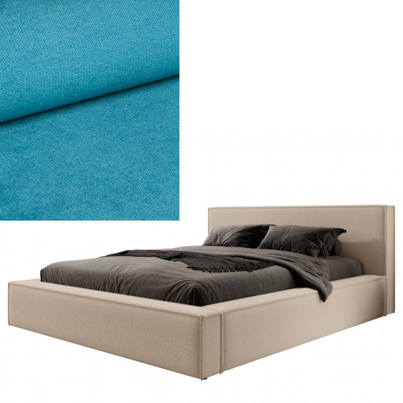 Čalouněná postel ASTURIA 140x200 výběr z barev - Výběr potahové látky (MD): KRONOS_13