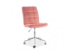 Kancelářská židle Q-020 VELVET antická růžová