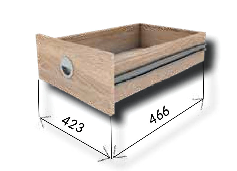 Zásuvky 43x60 ku skrini dub artisan (2ks)