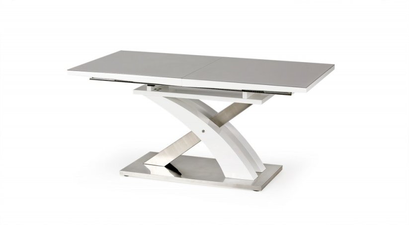 Rozkladací jedálenský stôl SANDOR 2 160(220)x90 sivý