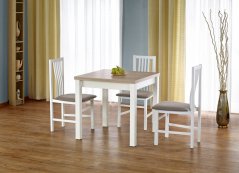 Rozkladací jedálenský stôl GRACJAN 80(160)x80 dub sonoma/biely