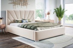 Čalouněná postel BED 9 120x200 světle béžová