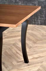 Rozkladací jedálenský stôl WINDSOR 160(240)x90 tmavý dub/čierny