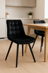 Čalouněná jídelní židle NIKI černá