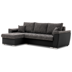 Sedacia súprava VEGAS 250/160 ĽAVÁ tmavo sivá/čierna