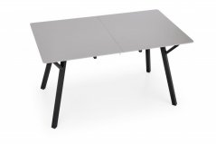 Rozkladací jedálenský stôl BALROG 2 140(180)x80 svetlo sivý/čierny