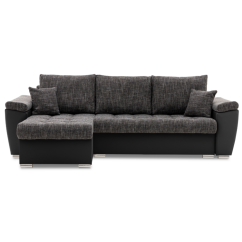 Sedacia súprava VEGAS 250/160 ĽAVÁ tmavo sivá/čierna