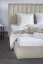 Čalouněná postel MAGGIE béžová/dřevěný rám 140X200