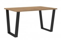 Jedálenský stôl KAISARA čierna/lancelot 138x90