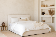 Čalouněná postel TEDDY 160x200 bílá