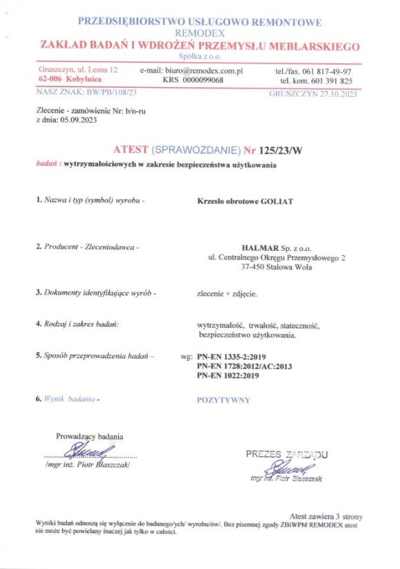 Kancelárska stolička GOLIAT čierna