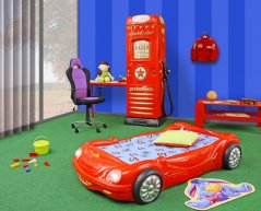 Dětská postele BOBO auto červená