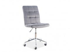 Kancelárska stolička Q-020 VELVET sivá
