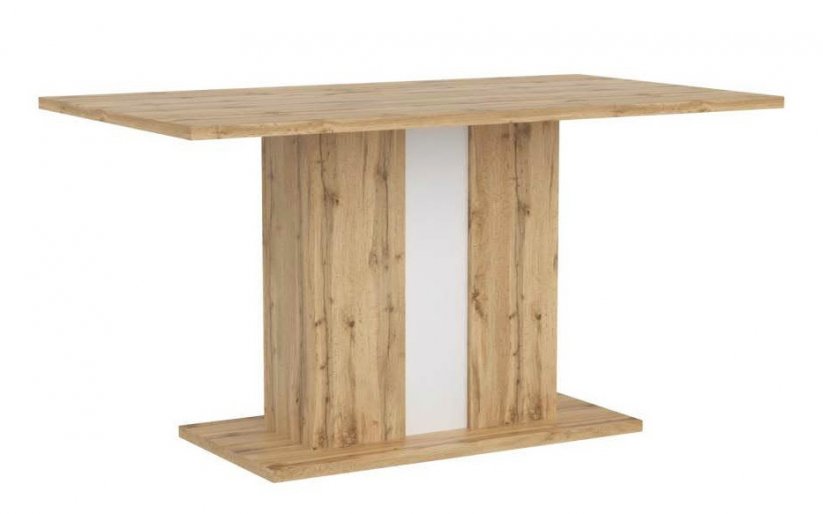 Jedálenský stôl CASTRO dub wotan/biela 138x76