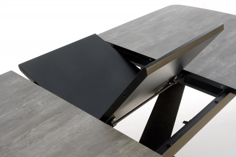 Rozkládací jídelní stůl VINSTON 180(230)x95 tmavě šedý/černý
