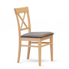 Jedálenská stolička GRANDE s čalúneným sedákom - výber z odtieňov
