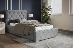 Čalouněná postel BED 4 90x200 šedá
