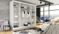 Šatníková skriňa Astana čierna so zrkadlom