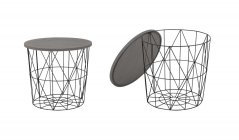 Konferenční stolek MARIFFA černý/šedý - výprodej skladu