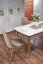 Rozkladací jedálenský stôl BARRET 90(190)x80 biely mat/dub lefkas