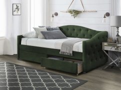 Čalouněná postel ALOHA 90x200 tmavě zelená