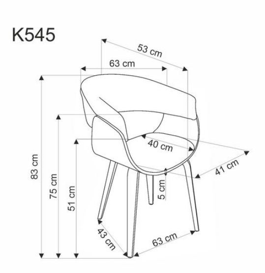 Jedálenské čalúnené kreslo K545 béžová / prírodná