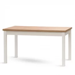 Rozkladací jedálenský stôl W21 dub wotan/biela 120(160)x80
