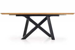 Rozkladací jedálenský stôl CAPITAL 160(200)x90 dub zlatý/čierny