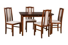 Jídelní set 4+1 MAX 4 ořech/BOS 7 ořech 11B Neve 13