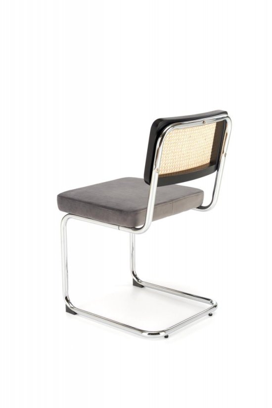 Jedálenská stolička K504 sivá/čierna