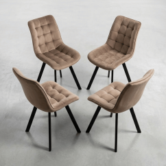 Set 4 kusov jedálenská stolička NIKI béžová