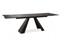 Rozkladací jedálenský stôl SALVADORE čierny mat 160(240)X90