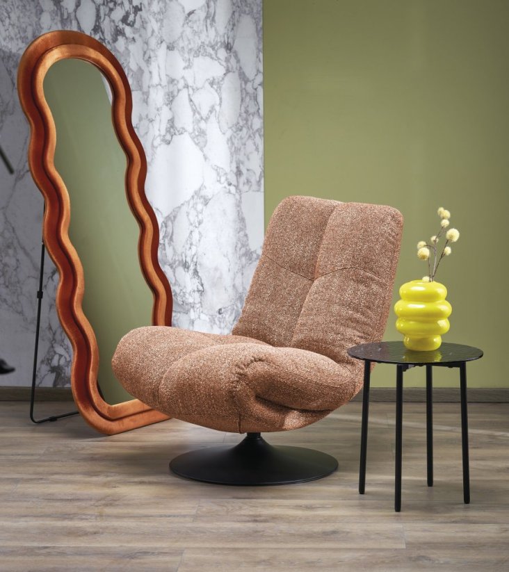 Čalúnené relaxačné kreslo MANGO škoricové