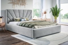 Čalouněná postel BED 9 180x200 světle šedá