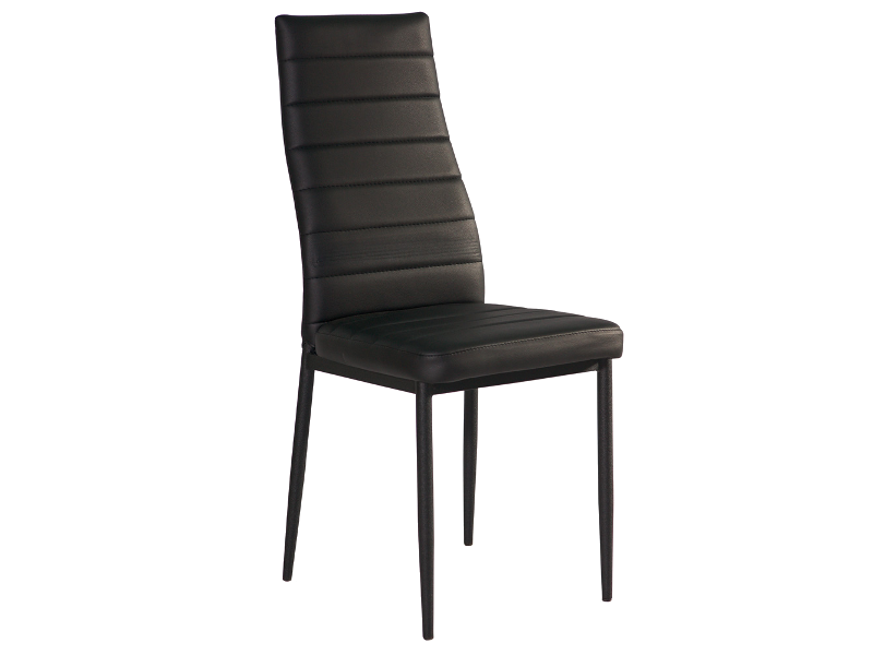Jedálenská stolička H261 EKOKÔŽA čierna/čierna