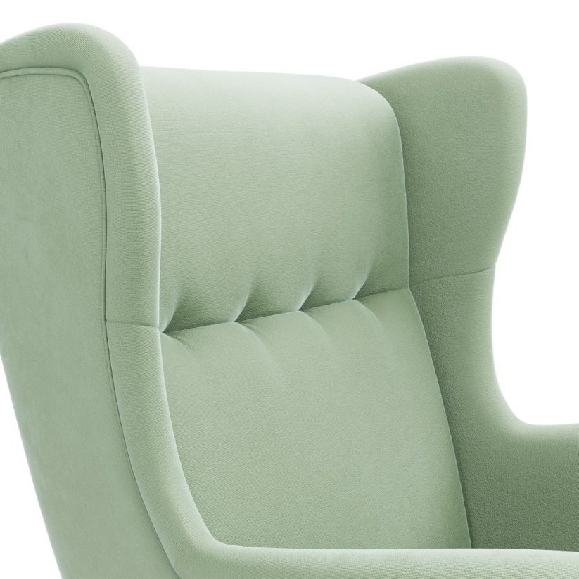 Křeslo Ušák VELO BEAUTY světle zelené