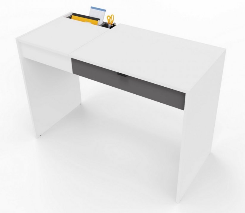 Pracovný stôl SONORA biela/grafit