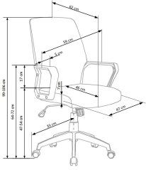 Kancelárska stolička SPIN 2 sivá/biela