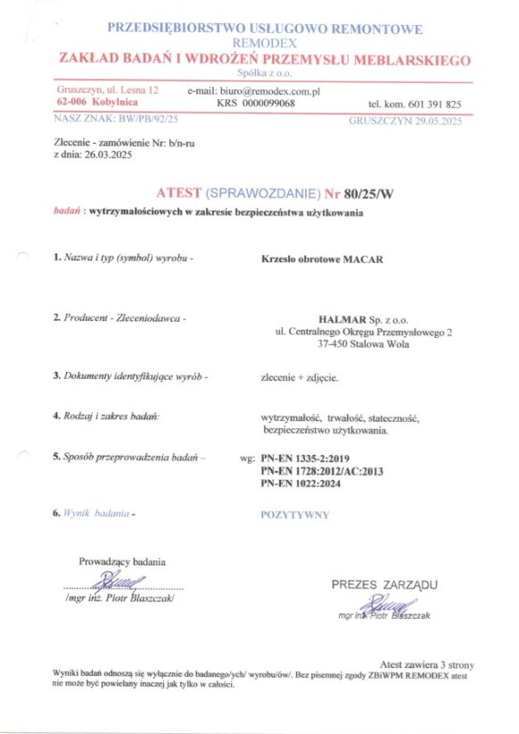 Kancelárska stolička MACAR čierna