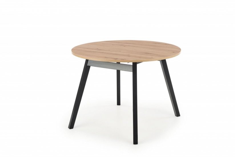 Rozkladací jedálenský stôl RUBEN 102(142)x102 dub artisan/čierny