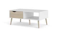 Konferenční stolek Retro 384 bílá/dub sonoma