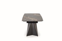 Rozkladací jedálenský stôl ARMANI 165(241)x90 čierny mramor/čierna