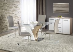 Jedálenský stôl VILMER 160x90 dub sonoma/biely