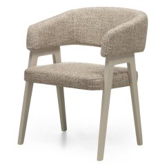 Jídelní židle / křeslo JAKUB šedobéžové/kašmír
