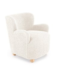 Čalúnené relaxačné kreslo CLAUDIO krémové