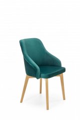 Jídelní židle TOLEDO 2 dub medový/tmavě zelená