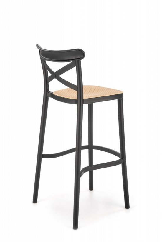Barová židle H111 černá/hnědá